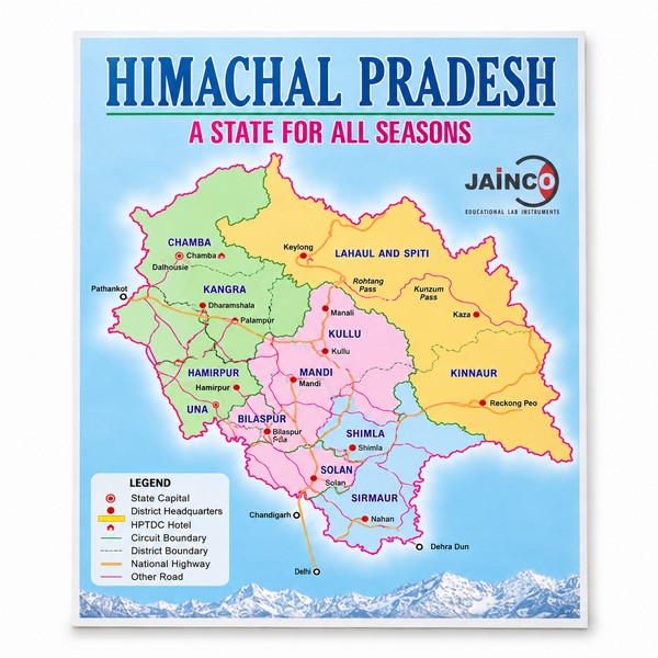 Himachal Pradesh Map Chart